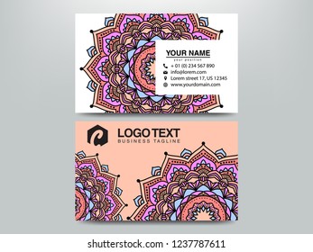 Business Cards. Vintage decorative elements. Ornamental floral business cards, oriental pattern, vector illustration. Islam, Arabic, Indian, turkish, pakistan, chinese, ottoman motifs.