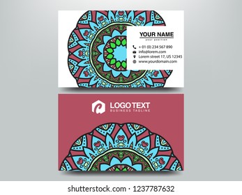 Business Cards. Vintage decorative elements. Ornamental floral business cards, oriental pattern, vector illustration. Islam, Arabic, Indian, turkish, pakistan, chinese, ottoman motifs.