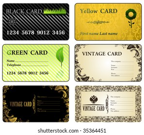 Business cards vintage modern. Vector illusrtration