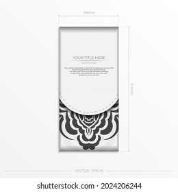 Business cards in white with gorgeous vector patterns with mandala patterns. Business card design with monogram ornament.