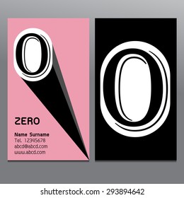 Business cards ZERO logo vector.