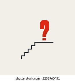 Business career goals vector concept. Symbol of aspiration, ambition, promotion. Minimal design eps10 illustration.