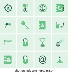 Business career icons. Vector illustration