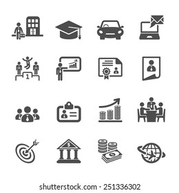 business career life cycle icon set, vector eps10.