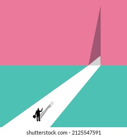 
Business or career opportunities are on the way. Symbol of new work, success, ambition and motivation. Vector illustration.