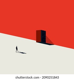 Business or career opportunity vector concept. Symbol of challenge, growth, success. Minimal design eps10 illustration.