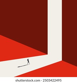 Business career opportunity vector concept. Symbol of ambition, challenge, aspiration. Minimal design eps10 illustration.
