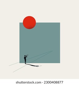 Business and career opportuntities, vector concept. Symbol of ambition, growth, future. Minimal design eps10 illustration