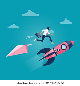 Business and career path vector concept, direction choices and decisions for new way