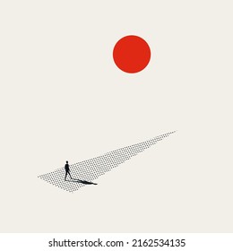 Business or career path, vector concept. Symbol of direction, ambition, motivation. Minimal design eps10 illustration.