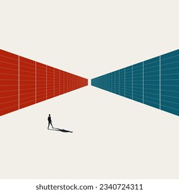 Business career path vector concept. Symbol of direction, ambition, corporate ladder. Minimal design eps10 illustration.