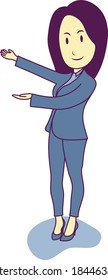 Business career woman isolated  vector