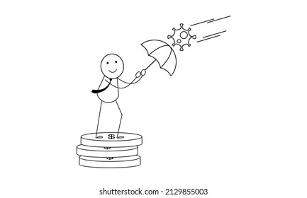 business cartoon stickman vector illuistration