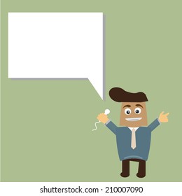 Business cartoon vector announcement