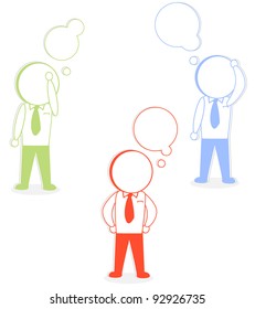 business cartoons colorful thinking