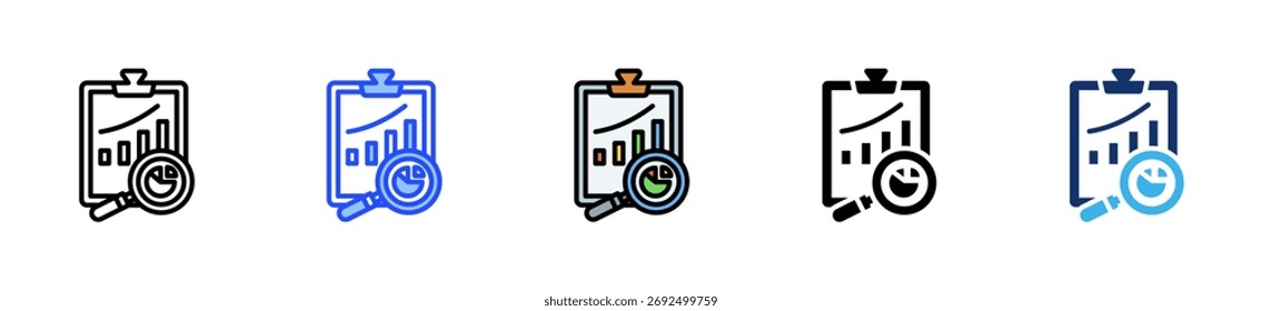 Business Case Analysis Icon Collection With Multiple Styles