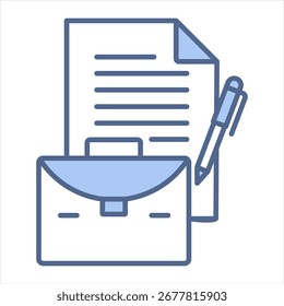 Business Case - Blaues Symbol, Vektorgrafik