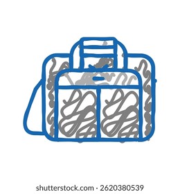 business case doodle icon sketch vector. business case sign. isolated symbol illustration