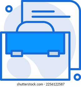 Business Case business icon with blue duotone style. Suitcase, luggage, brief, object, baggage, accessory, linear. Vector illustration