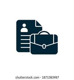 Concepto de icono de caso comercial aislado en fondo blanco. Ilustración del vector