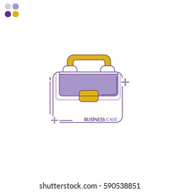 Business case icon isolated vector illustration