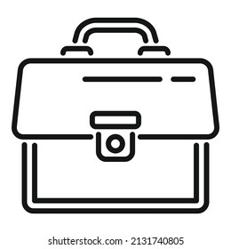 Business case icon outline vector. Work briefcase. Document job