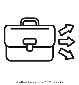 Business case icon outline vector. Target market. Share lead