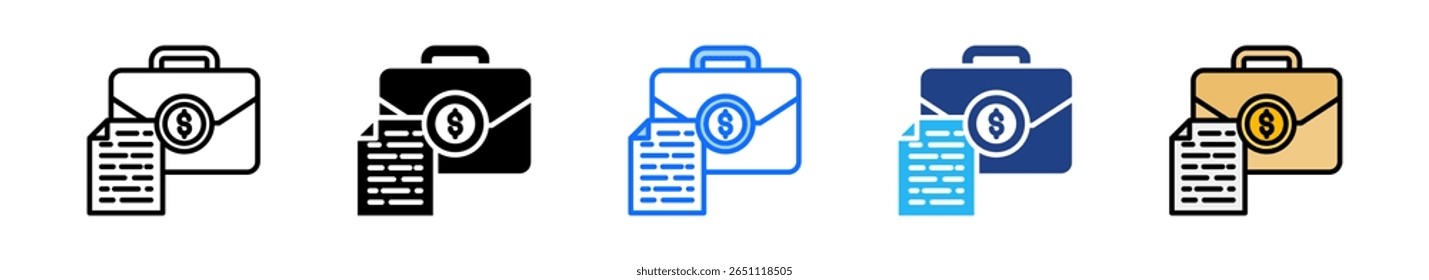 Conjunto de Vários Estilos do Ícone do Business Case