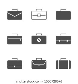 Business case icon. Simple bag sign, Vector illustration