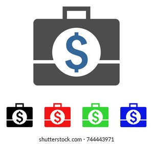 Business Case icon. Vector illustration style is a flat iconic business case symbol with black, red, green, blue color variants. Designed for web and software interfaces.