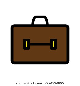 Business case line icon isolated on white background. Black flat thin icon on modern outline style. Linear symbol and editable stroke. Simple and pixel perfect stroke vector illustration.