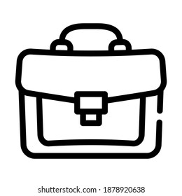 business case line icon vector. business case sign. isolated contour symbol black illustration