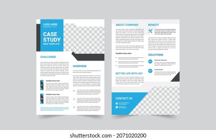 Business Case Study Flyer Template Or Double Side Flyer, Brochure, Poster Design.