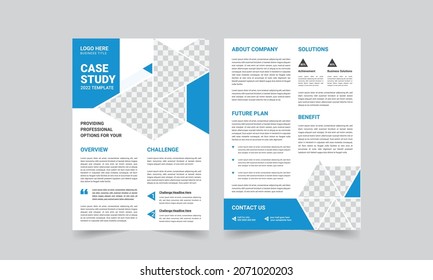 Business Case Study Flyer Template Or Double Side Flyer, Brochure, Poster Design.