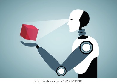 Business case study or marketing research, analyze product prototype or competitor, learning or search for strong and weakness concept, AI scanning and analyzing floating cube.QC