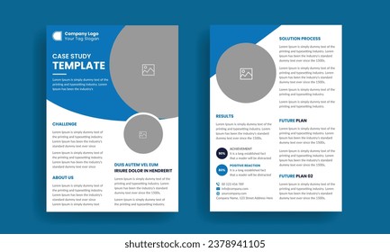 Business case study template | Case Study Booklet | Double Side Flyer Layout