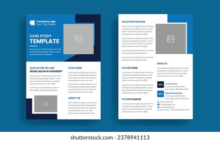 Business case study template | Case Study Booklet | Double Side Flyer Layout