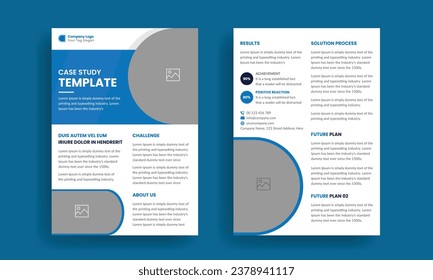 Business case study template | Case Study Booklet | Double Side Flyer Layout