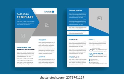 Business case study template | Case Study Booklet | Double Side Flyer Layout