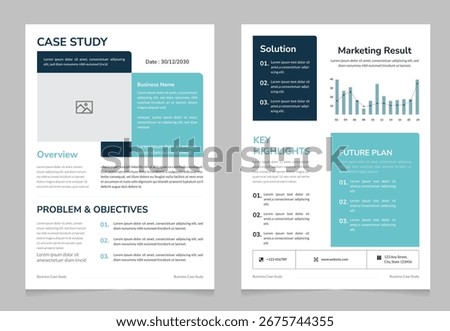 Business Case Study Template | Corporate Report Layout | Marketing Analysis Brochure Design