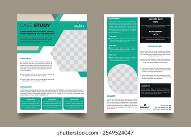 Business Case Study template with modern design, Corporate Case Study Template.