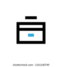 Business case vector icon. Pictogram from set Smartphone Essentials. Isolated on white background