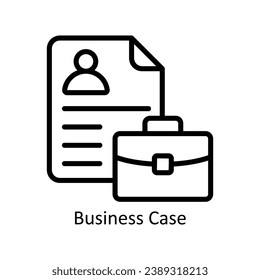 Business Case vector   outline Design illustration. Symbol on White background EPS 10 File