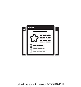 Business Cases Icon. Flat Design. Isolated Illustration. App Symbol or UI element. Web Pages with Examples of Successful Business.