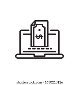 business cash money line design vector illustration