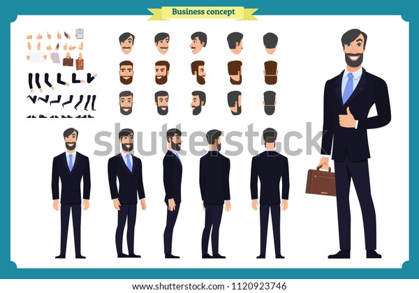 Business Casual Fashion Front Side Back Stock Vector Royalty Free