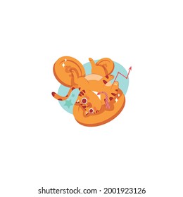 Vector De Gatos De Negocios En Fondo Blanco