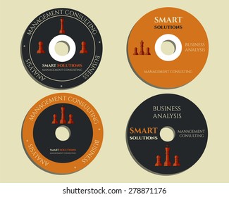 Business CD, DVD templates. sign, icon. Compact, disc, symbol. For natural shop products and other bio, organic business, themes etc. Ecology theme. Eco design. Easy to customize. Vector illustration