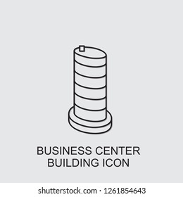 business center building icon . Editable line business center building icon from architecture. Trendy business center building icon for web and mobile.