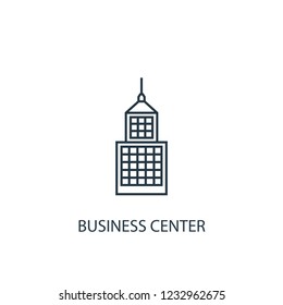 Business Center concept line icon. Simple element illustration. Business Center concept outline symbol design. Can be used for web and mobile UI/UX